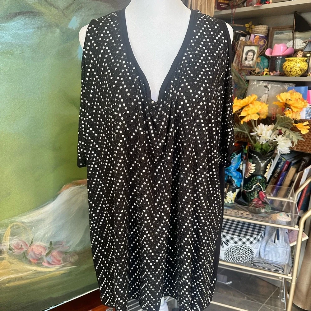 Michael Kors Black Studded Blouse